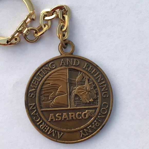 Vintage Asarco 75-year Commemorative Key/Watch Fob - Picture 1 of 4